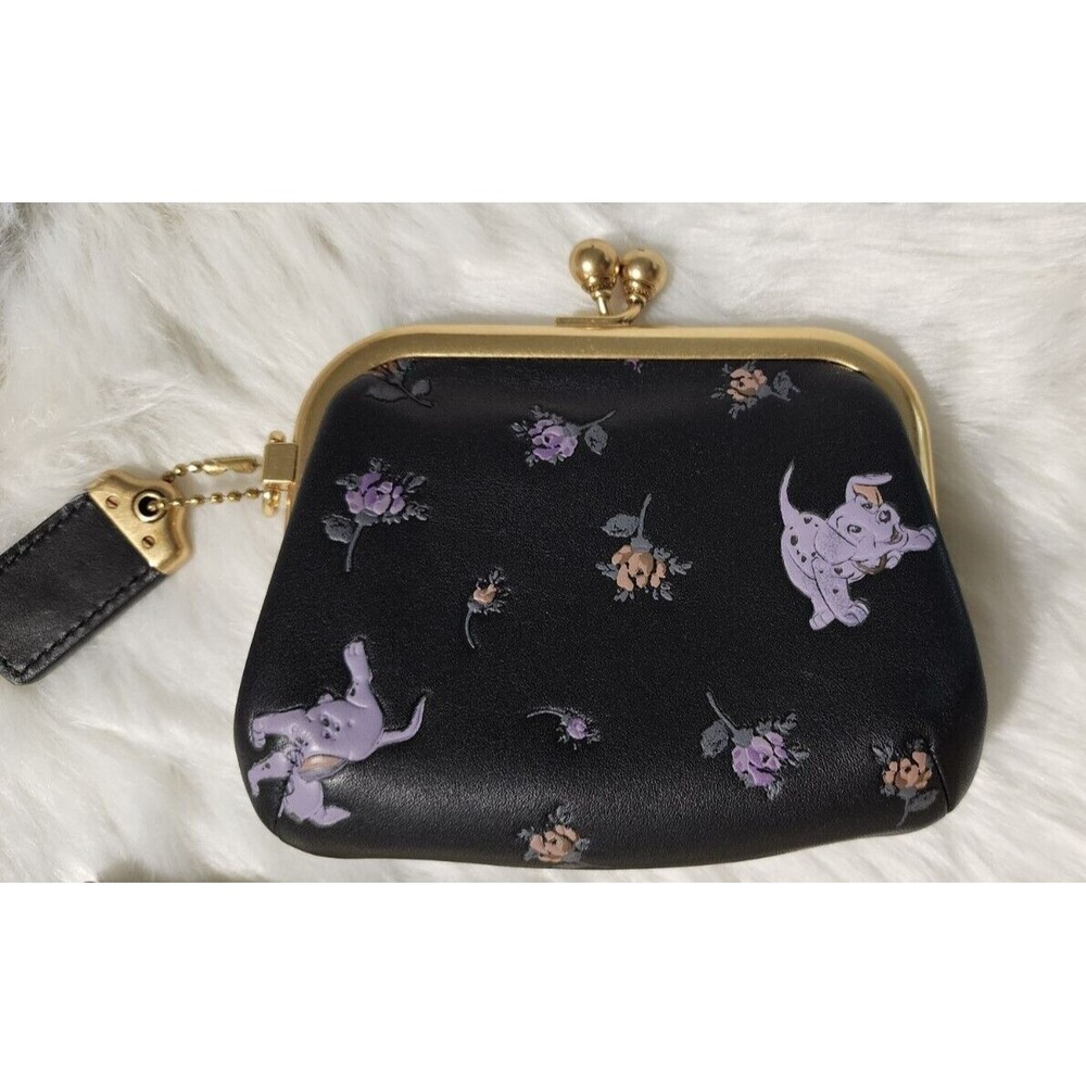 Coach x Disney 101 Dalmations Kiss Lock Leather Wallet Nwt - Picture 5 of 8